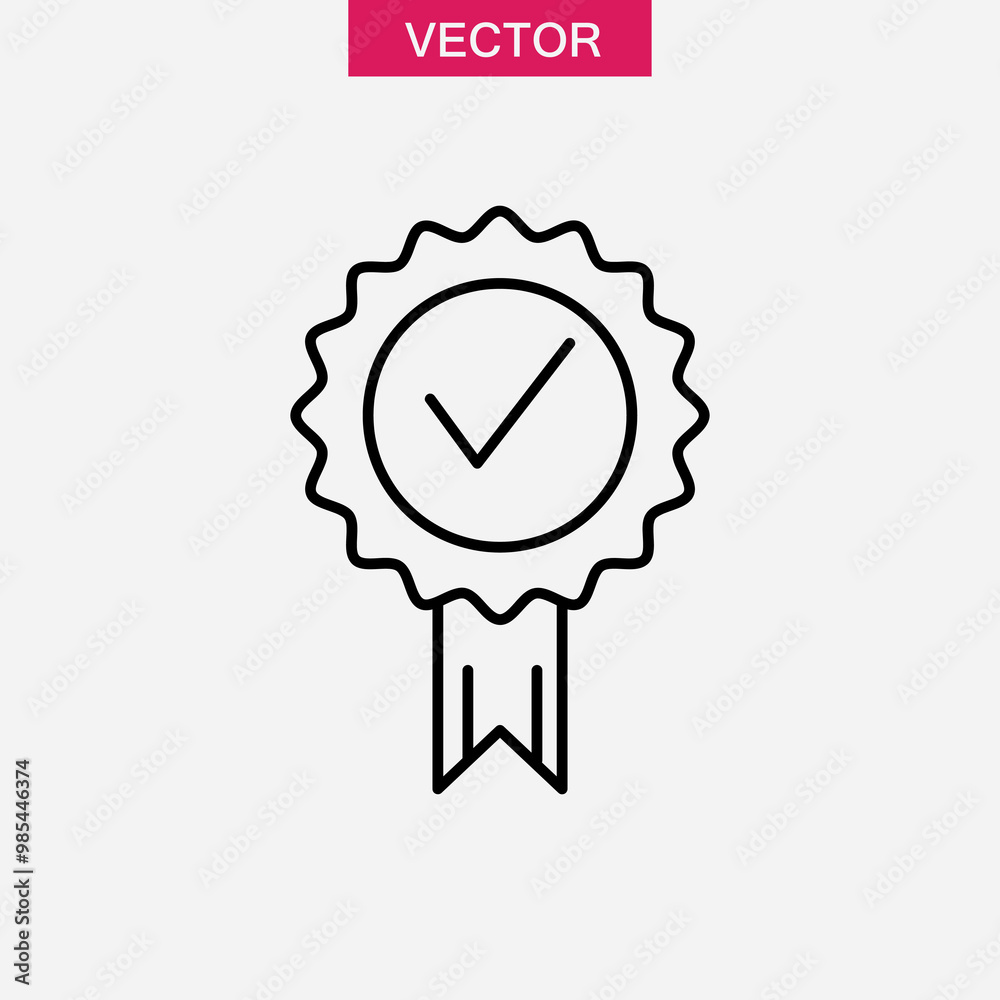 Rosette medal icon vector, trendy style linear illustration for web and app..eps Rosette medal icon vector, trendy style linear illustration for web and app..eps