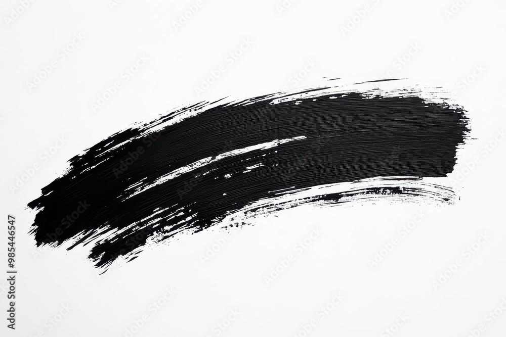 A bold black paint stroke on a white background, showcasing artistic texture and contrast. A bold black paint stroke on a white background, showcasing artistic texture and contrast.