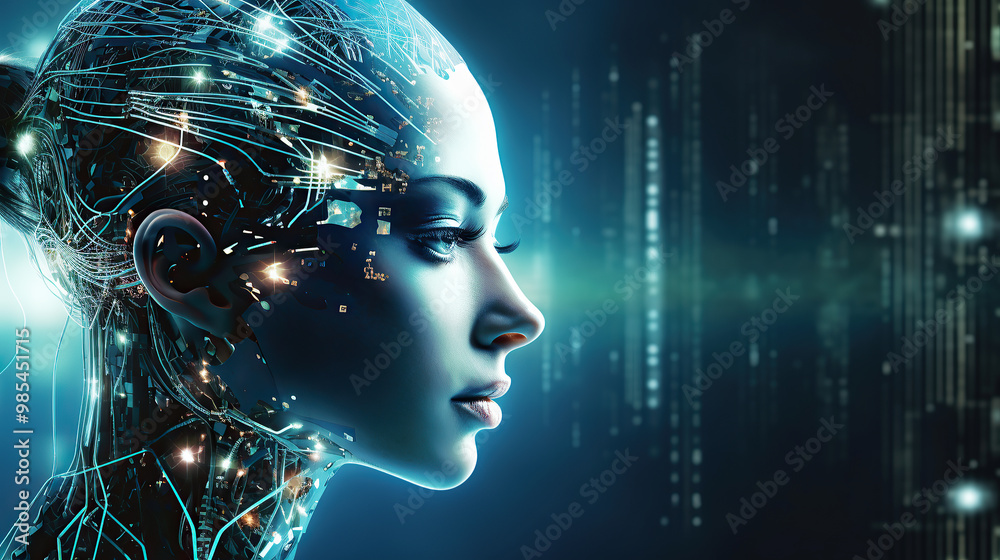 generated illustration of futuristic cyber brain with intricate neural circuits generated illustration of futuristic cyber brain with intricate neural circuits
