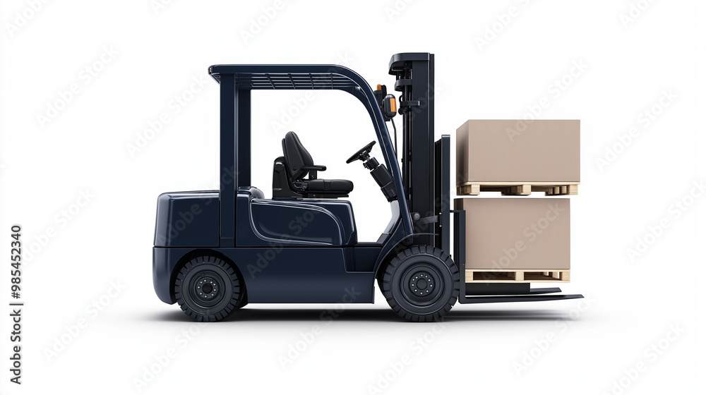 Warehouse Forklift Truck Lifting Goods - Supply Chain Operations Warehouse Forklift Truck Lifting Goods - Supply Chain Operations
