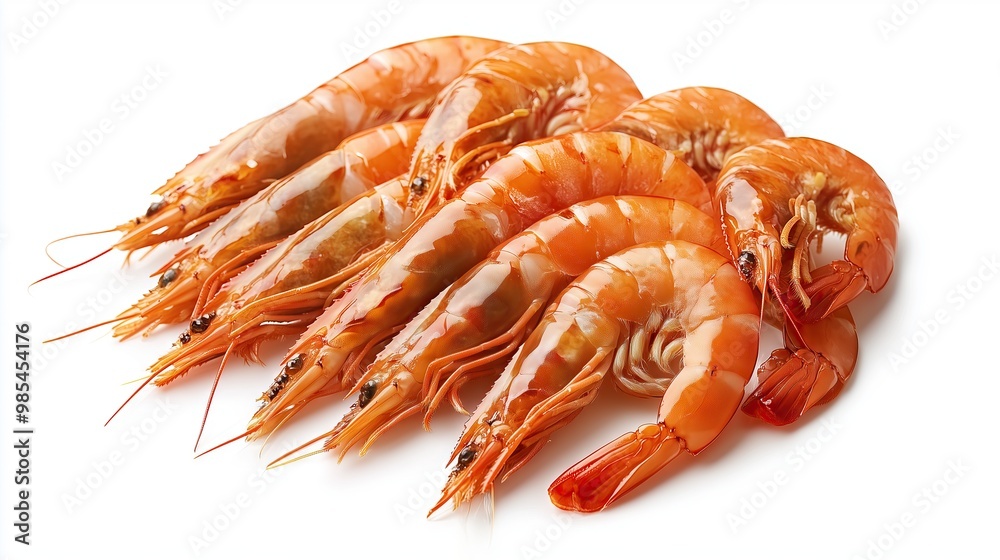 Pila of shrimp isolated on white background Pila of shrimp isolated on white background