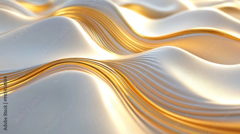 Elegant Waves of Gold and White Texture Elegant Waves of Gold and White Texture