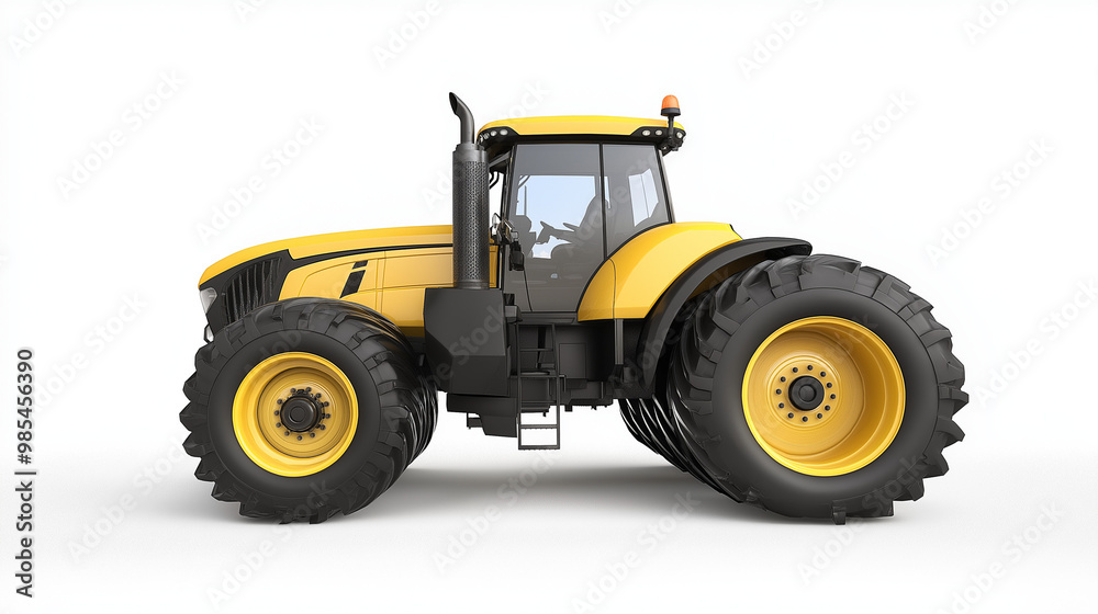 Heavy-Duty Farming Tractor with Large Tires - Industrial Agriculture Heavy-Duty Farming Tractor with Large Tires - Industrial Agriculture
