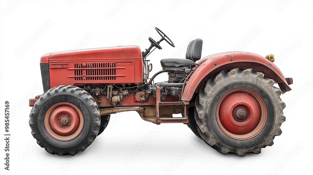 Industrial Red Farm Tractor with Rugged Tires - Machinery for Agriculture Industrial Red Farm Tractor with Rugged Tires - Machinery for Agriculture