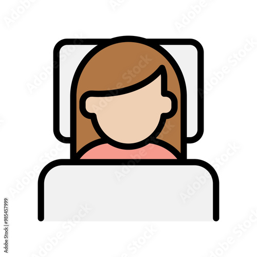 Woman sleeping icon