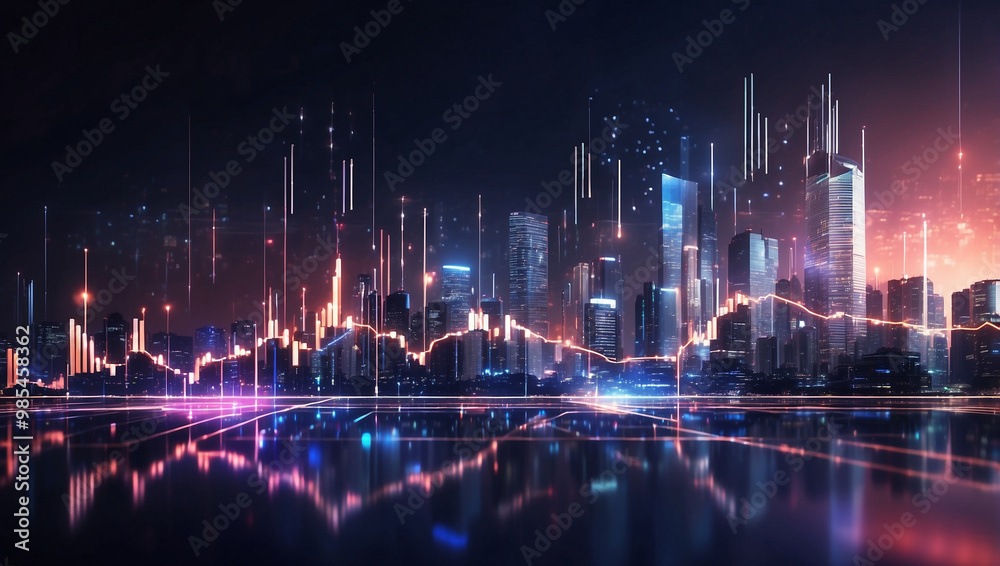 Glowing Forex Candlestick