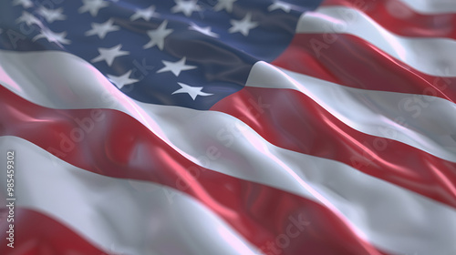 Dynamic Creative Background with Waving USA Flag