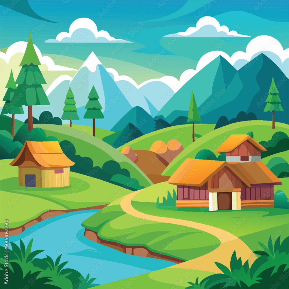 landscape with house