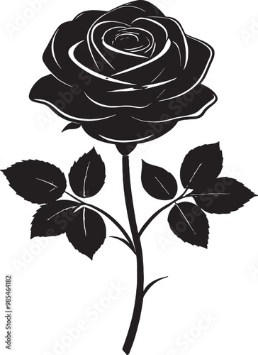 CREATIVE ABSTRACT ROSE VECTOR ART ILLUSTRATION