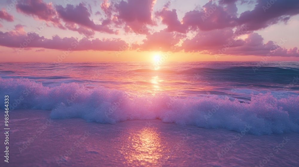 Sunset Ocean Waves. Sunset Ocean Waves.