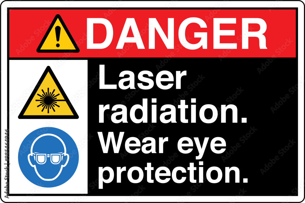 Fototapeta premium ANSI Z535 Safety Sign Marking...