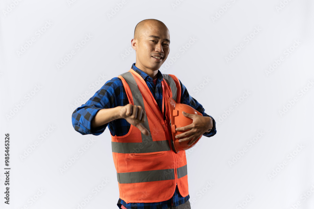 contractor or miner, happy confident, ready to work. industrial and mining concepts contractor or miner, happy confident, ready to work. industrial and mining concepts