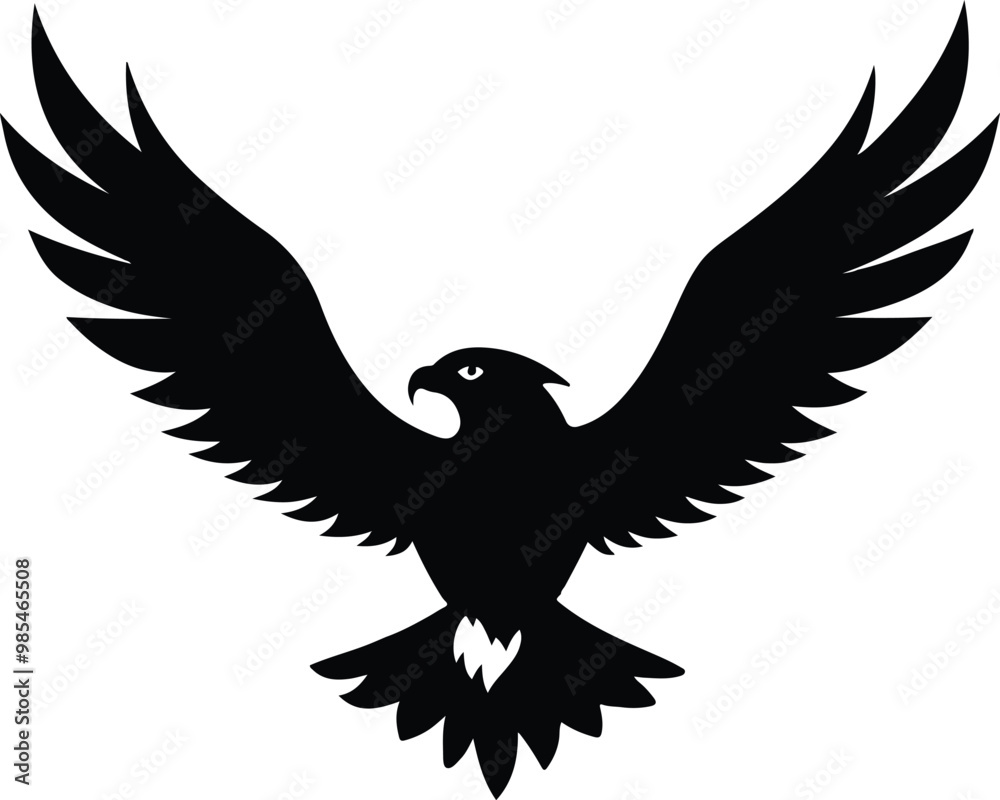 EAGLE IN FLIGHT VECTOR ART ILLUSTRATION EAGLE IN FLIGHT VECTOR ART ILLUSTRATION