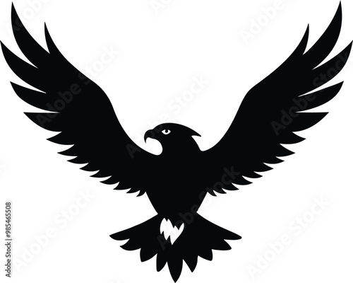EAGLE IN FLIGHT VECTOR ART ILLUSTRATION