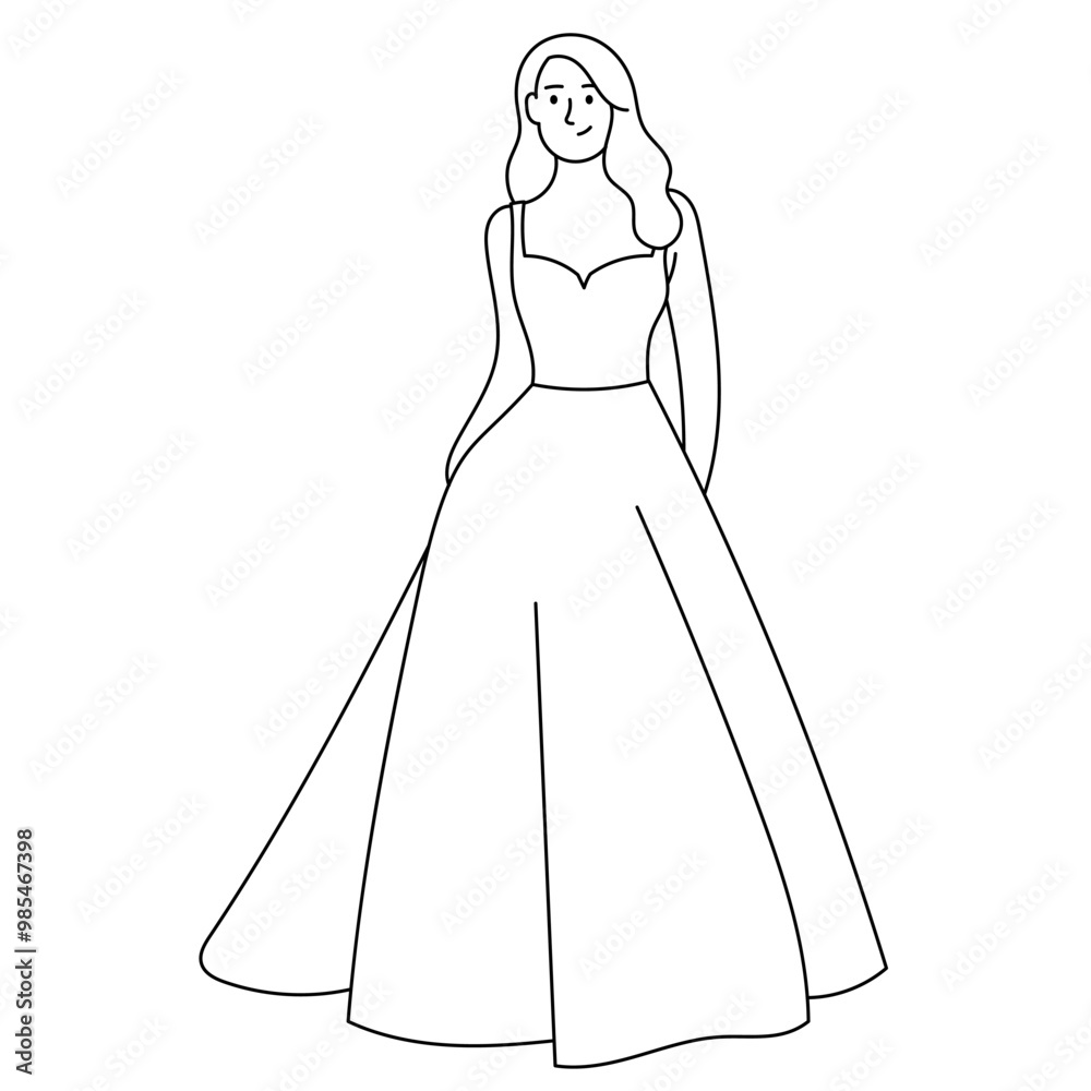 Bride wearing wedding dress Bride wearing wedding dress