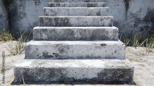 Weathered Concrete Steps Leading Upwards