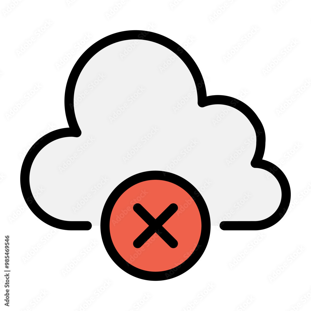 Cloud error icon Cloud error icon