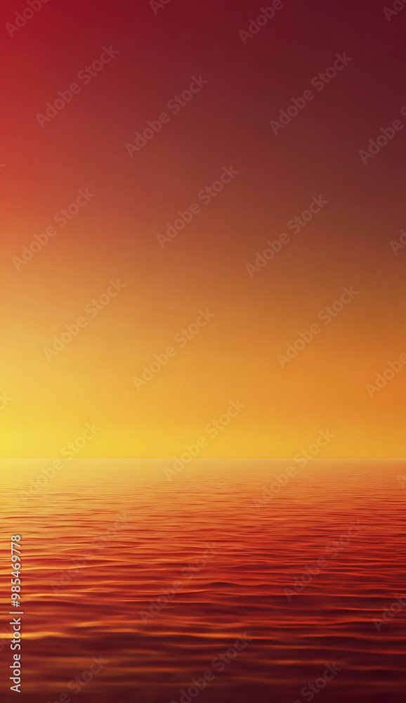 Fototapeta premium A radial gradient moving from bright yellow at the center to deep crimson at the edges, evoking the warmth and intensity of a setting sun for a bold and vibrant mobile wallpaper.