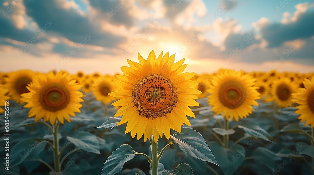 Fototapeta premium field of sunflowers