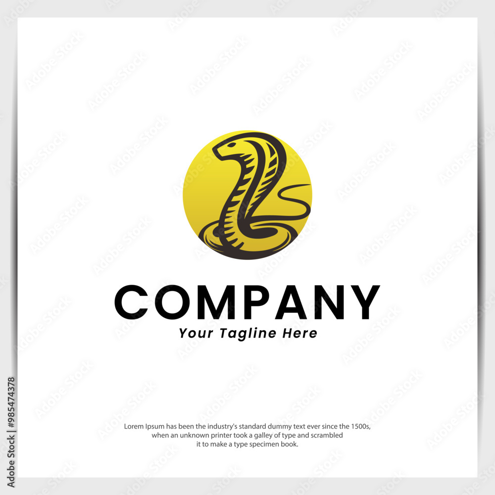 Obraz premium Cobra Snake Logo Modern is modern and unique logo concept with vibrant color
