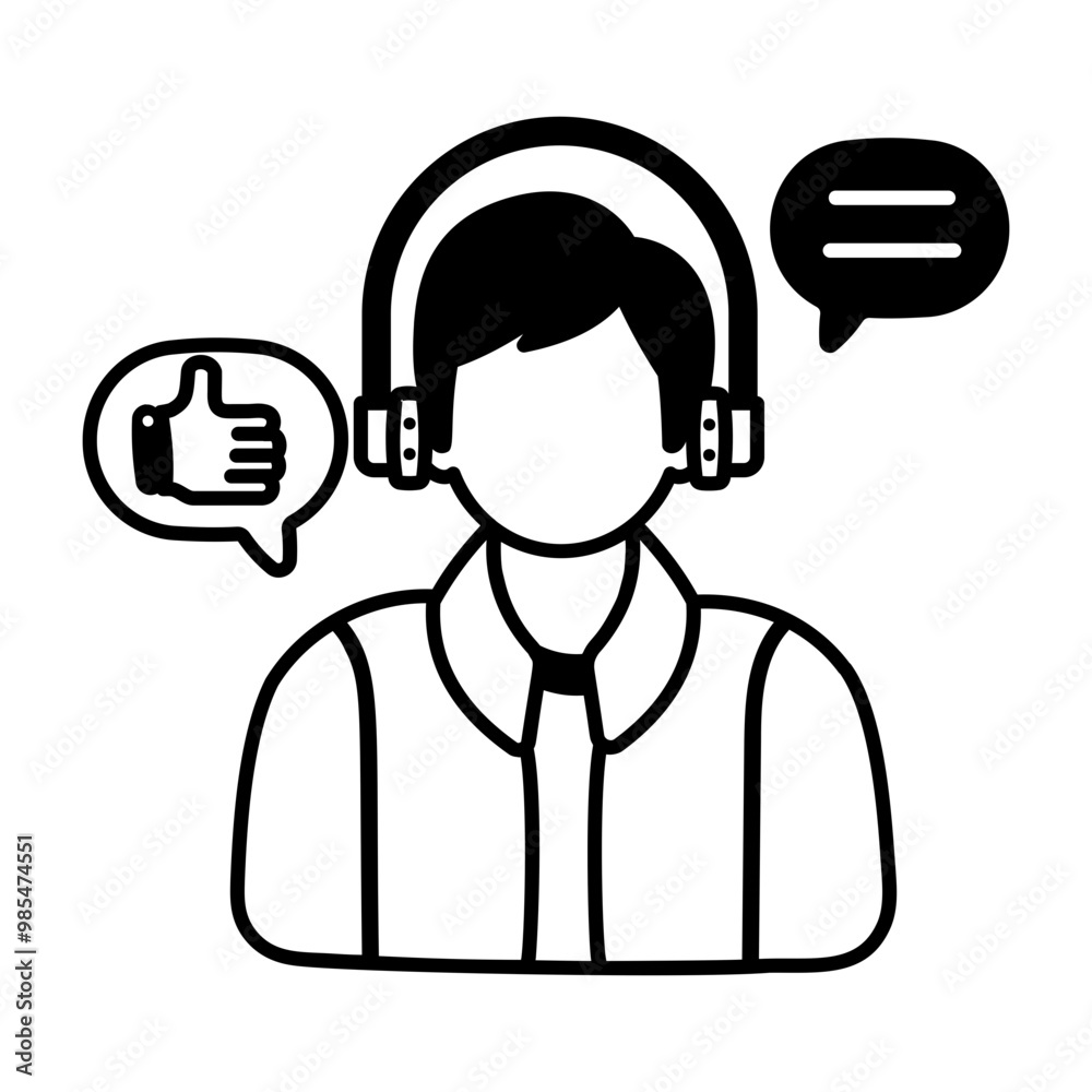 A glyph style icon of marketing agent A glyph style icon of marketing agent