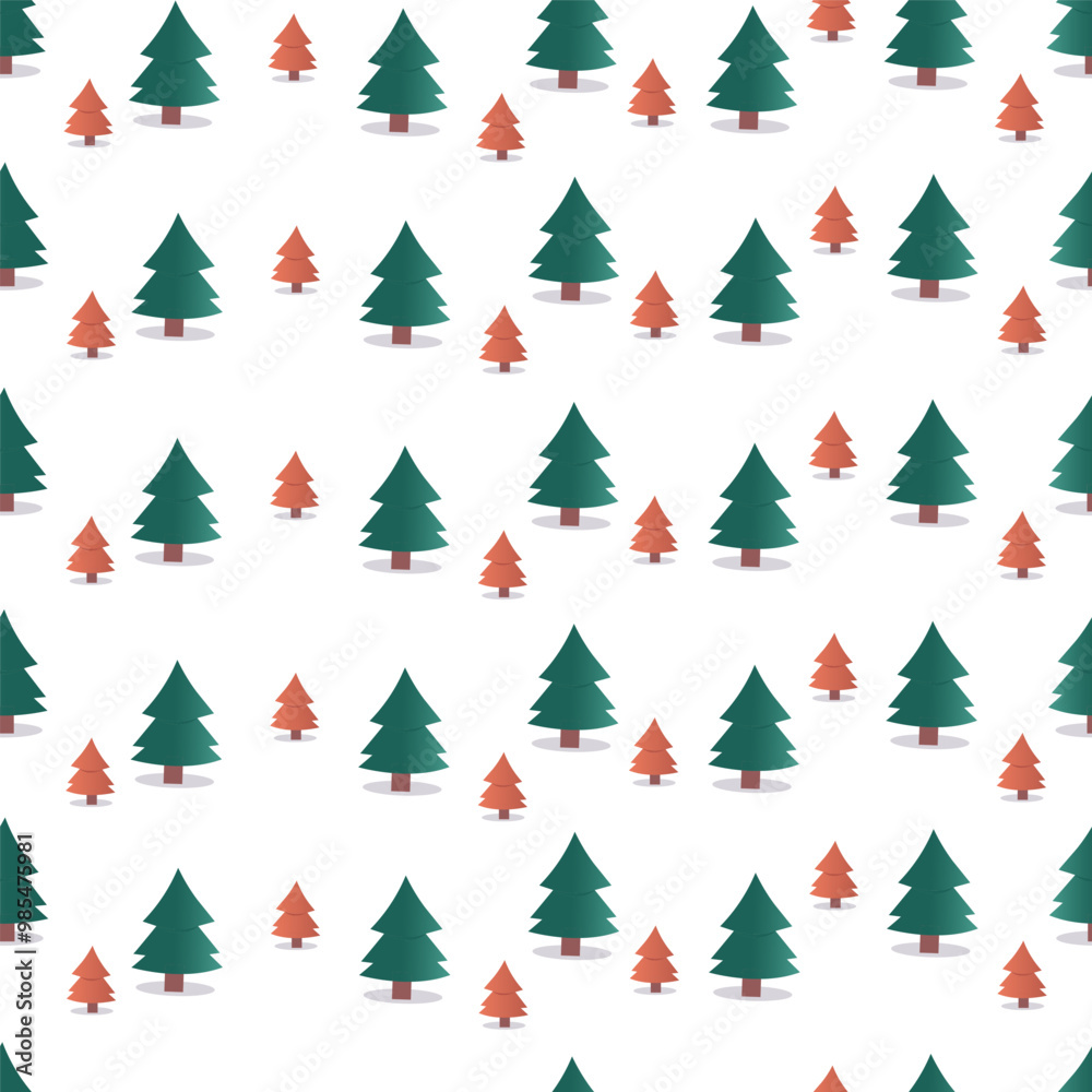Obraz premium Minimal Christmas Tree Pattern