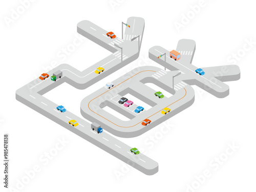 アイソメトリックな道路