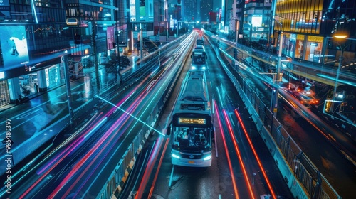 Innovative AI-driven transportation system in a smart city.