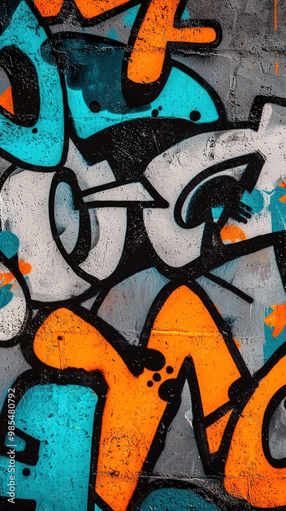 Colorful graffiti art Colorful graffiti art