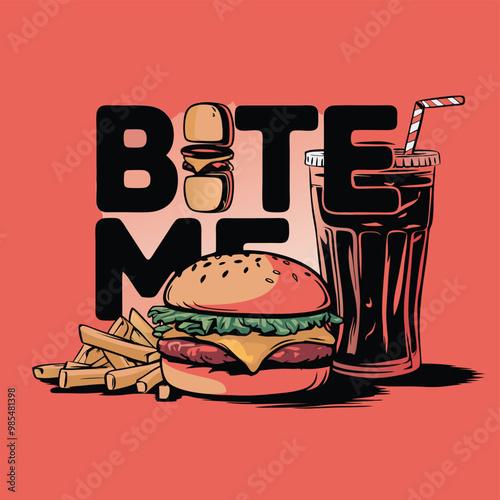 A LOGO OF RESTAURANT WRITE "BITE ME"