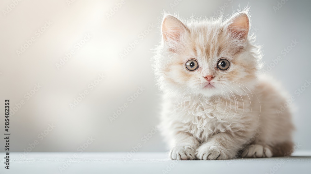 Adorable Fluffy Kitten with Big Eyes. Adorable Fluffy Kitten with Big Eyes.