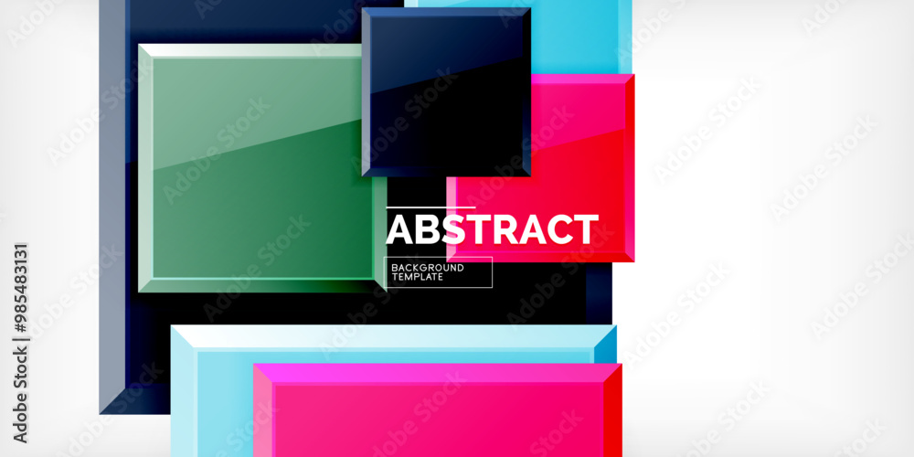 Shiny glossy metallic or plastic square design background. Vector Illustration For Wallpaper, Banner, Background, Card, Book Illustration, landing page
