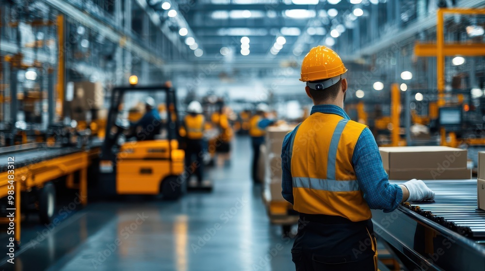 A busy factory floor A busy factory floor