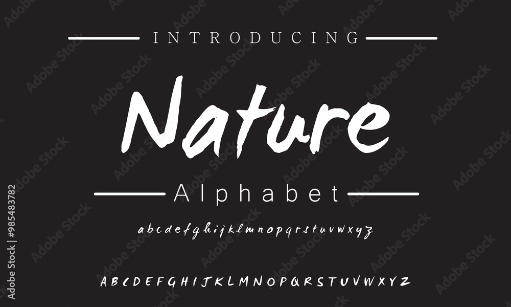 Obraz premium Elegant Brush Font for Wedding Invitations and Branding | Timeless Handwritten Style for Unique Creative Projects