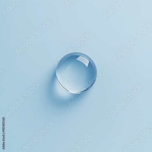 Water drop on blue