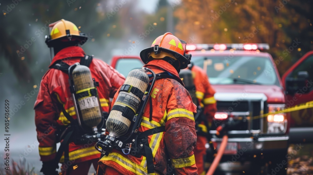 Firefighters Responding to Emergency Situation Firefighters Responding to Emergency Situation