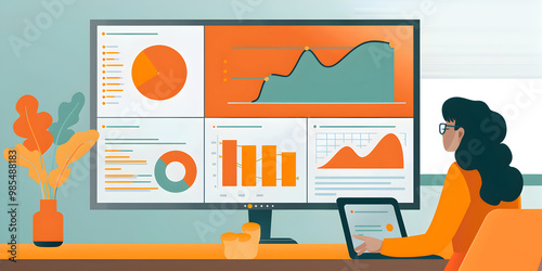 Team Analyzing Data on Interactive Dashboard