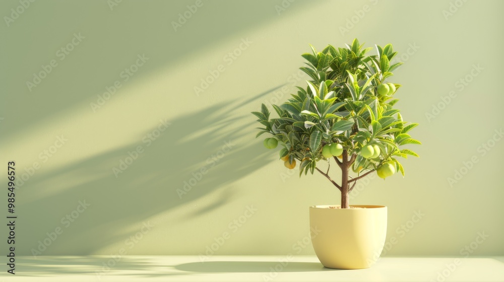 Minimalist 3D Guava Tree in a Pot Minimalist 3D Guava Tree in a Pot