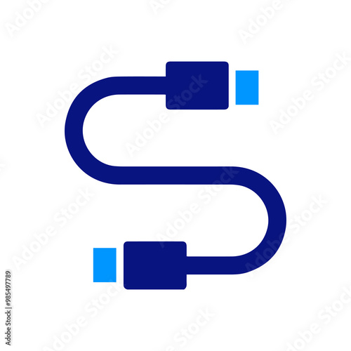 USB cable, charging symbol, blue, power connection, simple design, digital power, renewable energy, smart devices, energy efficiency, voltage symbol, clean energy, power flow