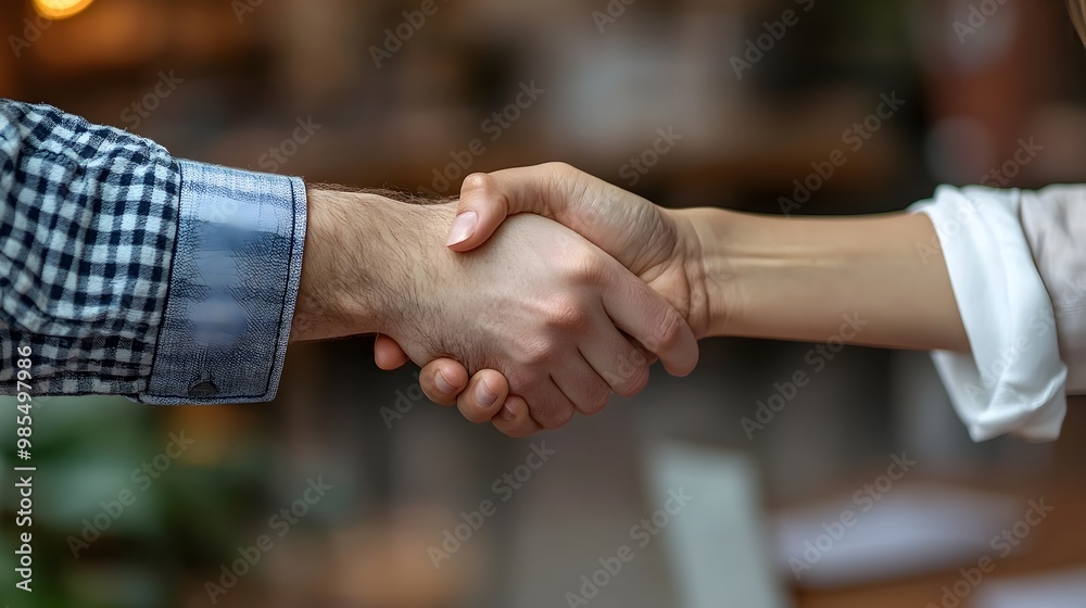 Successful Business Partnership Handshake After Productive Meeting Successful Business Partnership Handshake After Productive Meeting