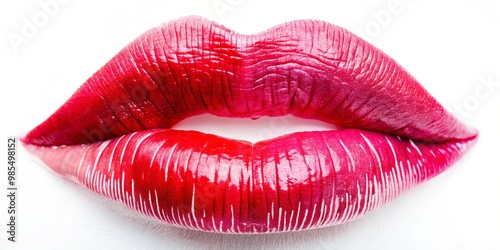 A Close-Up of Lipstick Marks on a White Background Symbolizing Love and Affection Between Partners