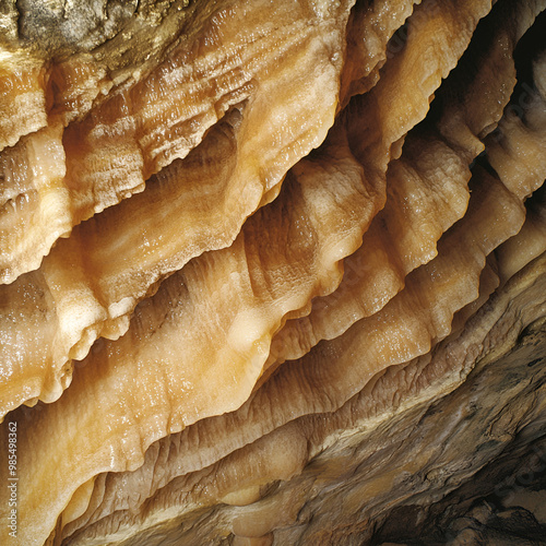 Devetaki Cave Ceiling, Devetaki Cave Ceiling – A Geological Marvel of Bulgaria, Natural Cave Formations – Stalactites in Devetaki Cave photo