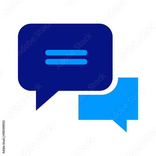 Chat bubbles, blue and dark blue, conversation, communication, social interaction, digital chat, speech bubble, simple design, online messaging, modern chat, social media, message flow