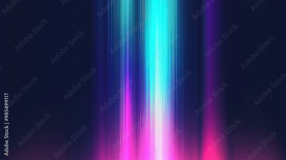 Abstract blue, pink, and green lines