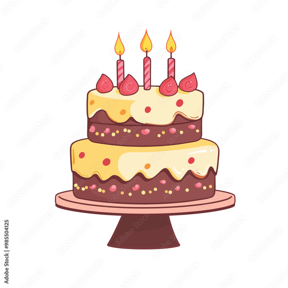 Birthday cake vector isolated illustration Birthday cake vector isolated illustration