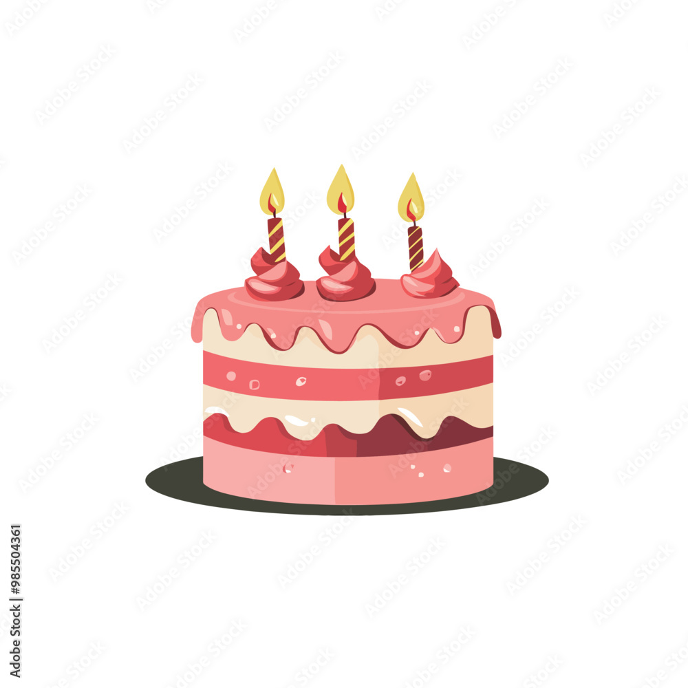 Birthday cake vector isolated illustration Birthday cake vector isolated illustration