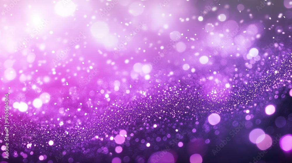 Purple glitter particles flowing underwater on a shimmering luxury background, creating a dreamy and elegant visual. Purple glitter particles flowing underwater on a shimmering luxury background, creating a dreamy and elegant visual.