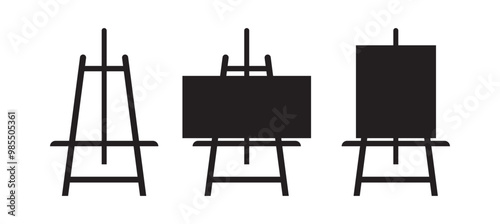 easel icon on white background	