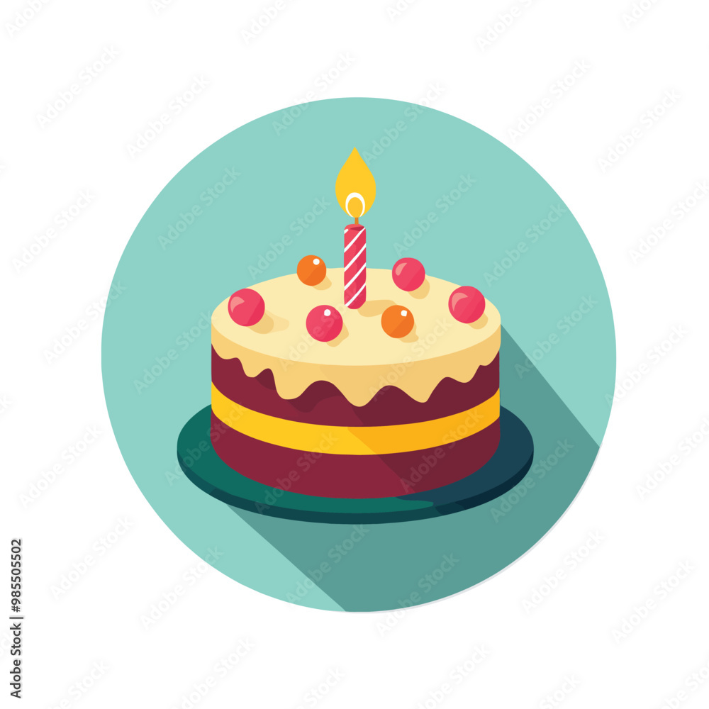 Birthday cake vector isolated illustration Birthday cake vector isolated illustration