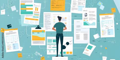 Creative Project Management Concept